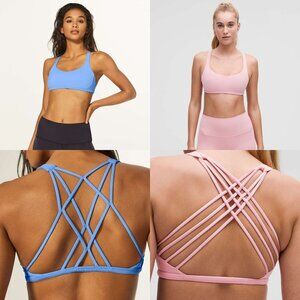 Lululemon Pink and Blue Free To Be Zen Bra Size 10 - 2905